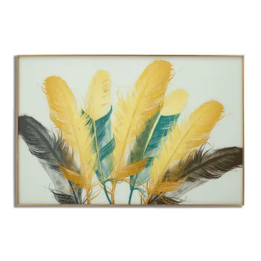 PANEL SZKLANY Z RAMĄ FEATHERS 120 3,5 80 cm